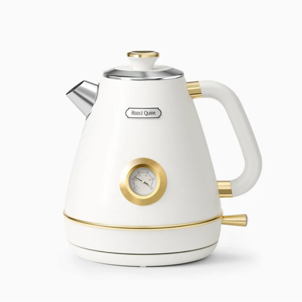 COPY - Hazel Quinn White and Gold Electric Kettle